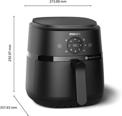 Philips Airfryer řady 2000 4,2 l – digitální dotykový displej, 13 možností vaření, 9 přednastavených funkcí, až o 90 % méně tuku s technologií Rapidair, příkon 1 500 W Spotřebiče Naty Shop