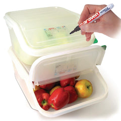 9146 Container accesibil cu capac GN 44199, alb, 200(h) x 200(l) x 395(p) mm. Cutii depozitare alimente Naty Shop