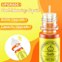 Sada tekutých potravinářských barviv 12 x 12 ml Naty Shop