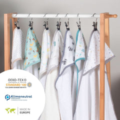 Osuška s kapucí pro děti | 75X75cm | 100% bavlna | Oeko-TEX 100 | #1 poskytovatel pro kliniky | Unisex Matka a dítě Naty Shop