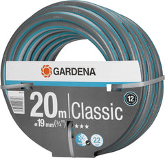 Furtun Gardena Classic 19 mm (3/4 inch), 20 m: Furtun de grădină universal fabricat din material textil robust, țesut încrucișat, presiune de spargere de 22 bar, rezistent la UV, fără componente de sistem, garanție de 12 ani (18022-20)