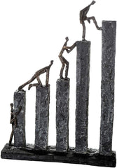 Casablanca sculptură decorativă figurină - Fabricat din rășină sintetică - Model: Patience - Culori: Bronz Negru - Decorativ camera de zi - Înălțime 41 cm Statuete si sculpturi Naty Shop Creștere