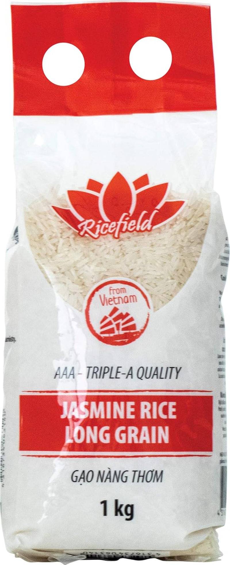 Orez RICEFIELD Jasmine 100%, bob lung, 1 kg