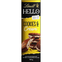 Lindt Hello Cookies & Smetanová čokoláda | Tyčinka 100g | Mléčná čokoláda se sušenkami a krémovou náplní | Čokoládová tyčinka | Čokoládový dárek