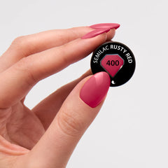 UV lak na nehty Semilac Hybrid 400 Rusty Red 7ml, kolekce Tastes of Fall
