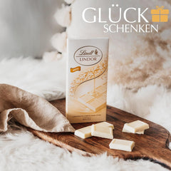 Lindt LINDOR Bílá čokoláda, 100 gramová tyčinka Čokoládové bonbony Naty Shop