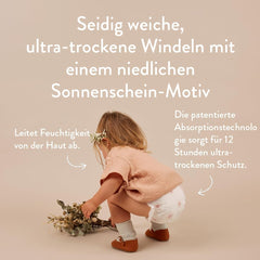 Dětské plenky, velikost 3M (4-8 kg) - 1 pytel po 28 - Bez škodlivých látek, ekologické, vysoce savé, vhodné pro noční použití, ultratenké a měkké - Vyrobeno v Dánsku