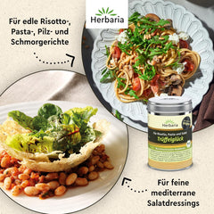Herbaria Trüffelglück bio 110g M-Dose - Fertiges Bio-Pilz- & Trufflegewürz für intensiv-köstliche Gerichte - mit erlesenen Ingredience - in nachhaltiger Aromaschutz-Dose