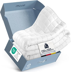 7 kg terapeutická přikrývka I 135X200Cm I Pro klidný spánek I Vysoce kvalitní vážená přikrývka vyrobená z prodyšné bavlny I Uvolňující a léčebná - Včetně balící krabice s rukojetí Postele a přikrývky Besuche den müüd-Store 135 X 200 Cm 7,0 kg