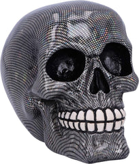 Craniu din plasă de pește argintiu holografic Ornament craniu din plasă de pește argintiu holografic, argintiu, 16,5 cm Statuete si sculpturi Naty Shop Titlu implicit
