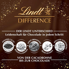 Lindt Čokoláda | Krabice zlatých pralinek | 180 g | 18 pralinek v 10 sortimentech jako jemný sortiment pralinek, některé s alkoholem | Prémiová dárková krabička s vánočními pralinkami