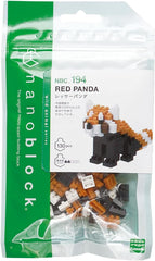 Bandai – Nanoblok – Roter Panda – Červená Panda – Mini-Bausteinfigur – Baukastenspiel – Pixel-Tierfiguren-Bausatz Panda – NBC194