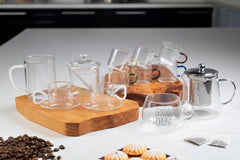 Zahărniță transparentă din sticlă borosilicată de 300 ml cu capac și lingură Good Morning