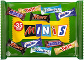 Hromadné balení mini míchané čokolády, čokoláda, 35 mini čokoládových svačin (Mars, Snickers, Bounty, Twix, Milky Way) jako sladkosti, čokoládový dárek, bonboniéra (710 g)