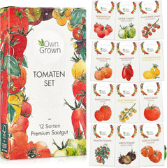 Tomaten Samen Set : 12 Sorten Tomatensamen Für Garten Und Balkon – Tomaten Anzuchtset – Tomatensamen Alte Sorten – Garten Geschenk Set – Alte Tomatensorten Owngrown