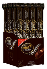 Bețișoare de ciocolată neagră Lindt Chocolate LINDOR | 24 batoane de ciocolată x 37g | Cu o umplutură fină de ciocolată neagră, care se topește în gură, cu 60% cacao | Cadou de ciocolată | Cadou de ciocolată | Pachet vrac