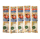QUICK MILK Ovocná cereálie - Strohhalme für Milch mit Getreide und Früchten, 5 Packung je 5 Trinkhalme (25 Halme)