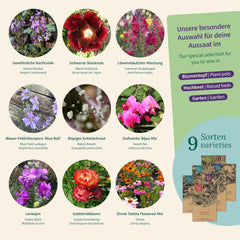 Magic Garden Seeds - Sada semínek květinové nostalgie - 9 tradičních letních květin v rustikálním zahradním stylu - voňavé, barevné a nostalgické - tip na dárek pro milovníky zahrad