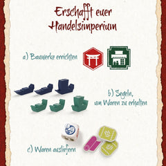 Kosmos 685447 On the Golden River, strategická hra pro znalce s taktickou hloubkou a plánováním předem, pro 2–4 hráče ve věku od 12 let, herní plán se zlatým reliéfem, chytrý mechanismus kostek