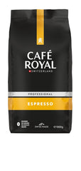 Café Royal Professional Line Espresso – Boabe de cafea pentru espressoare automate, corpolență intensă, prăjire intensă, intensitate 3/5, Rainforest Alliance, 1 kg