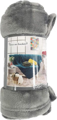 Douceur D'Intérieur Flanou Plaid, Poliester, Gri, 125 X 150 Cm Plapumi si pilote Naty Shop