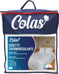 COLAS NORMAND Plapumă termoregulatoare, Cool In, Temperat, 140 X 200 Cm, Transpirație, Ventilație optimă, 100% percale, Fresh Feel, Franceză, 53130255, Alb Plapumi si pilote Naty Shop Alb 140X200 Cm