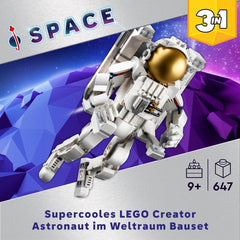 LEGO Creator 3v1 hračka vesmírného astronauta, model psa a vesmírné lodi pro děti, dekorace do školky, kreativní dárek pro chlapce a dívky 9 let 31152 stavebnice Besuche den LEGO-Store