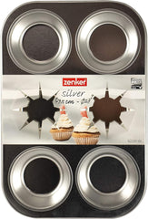 Zenker 62230 Plech na pečení Cupcake/Muffin 6 ks, páska 29 X 19,5 X 3 cm, Formy a plechy na pečení Silver Line Naty Shop