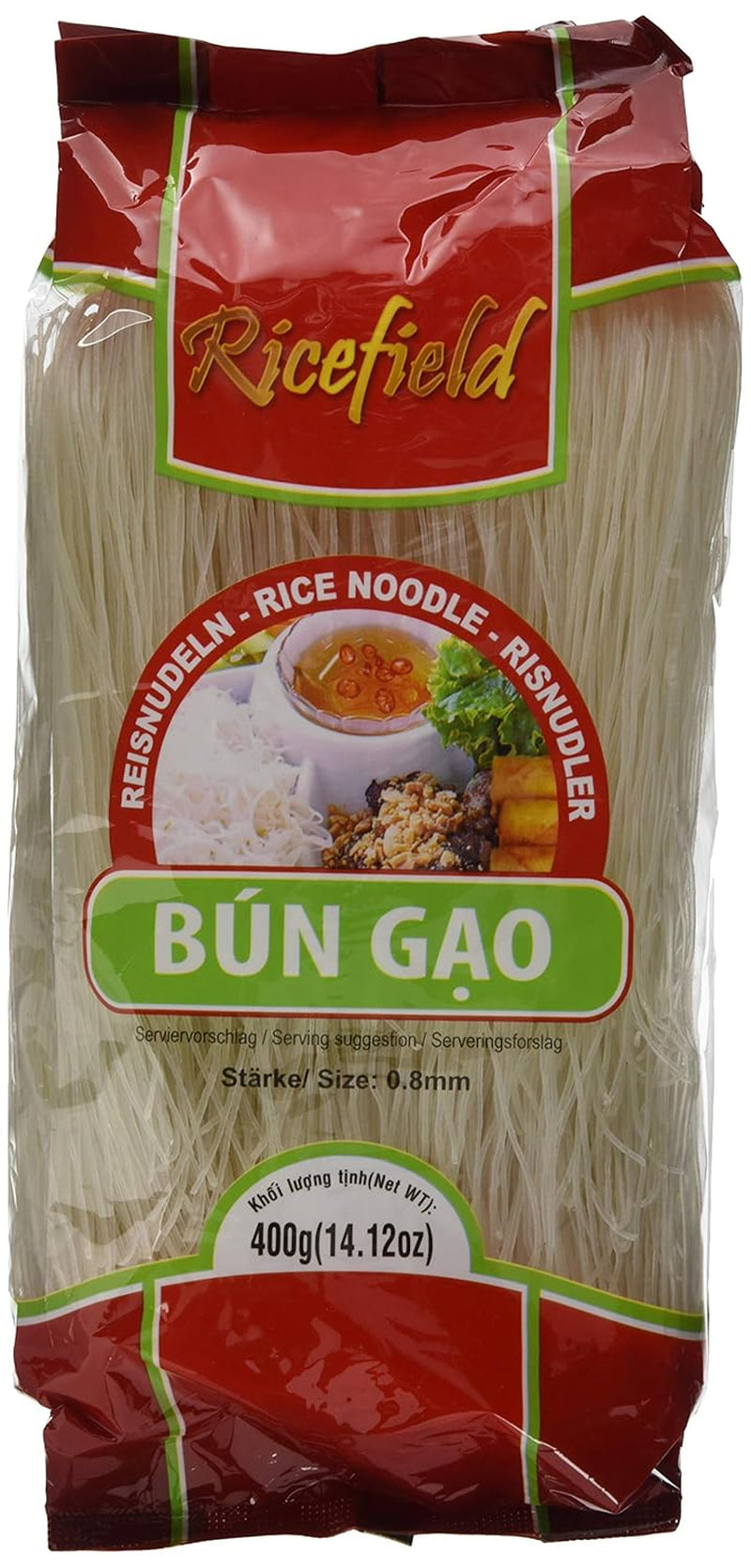 Ricefield Vermicelli 0,8 mm Bun Gao 6 balení (6 x 400 g)