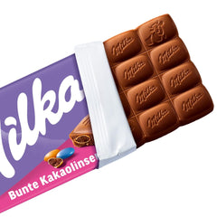 Čokoláda Milka s čočkou obarvená kakaem - Čokoláda z alpského mléka s křupavou čočkou s čokoládou - 100g