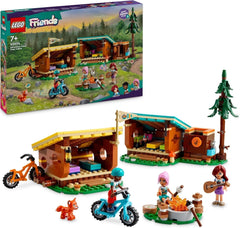LEGO Friends Útulné chatrče v dobrodružném táboře, Venkovní hrací sada na hrdiny, Dětská hračka pro dívky a chlapce 7 let se 3 figurkami a liškou, Kempingová hračka 42624 Stavebnice Besuche den LEGO-Store Výchozí název