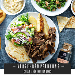 Ankerkraut Gyros, Gewürzmischung für Gyros, egal ob aus der Pfanne nebo vom Grill, mit Zwiebel, Knoblauch, majoránka, kmín, Piment und mehr, 80 g v Korkenglas