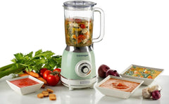 Ariete Vintage 583 Mixer Aus Glas, Retro Multifunktionsmixer Mit 4 Klingen, 4 Geschwindigkeiten + Pulse-Funktion, Ice-Crusher Funktion, 1,5 l Fassungsvermögen, 1000 W, Green Kitchen Naty Shop