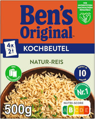 BEN'S ORIGINAL™ natural rýže v sáčku, 9 x 500 g