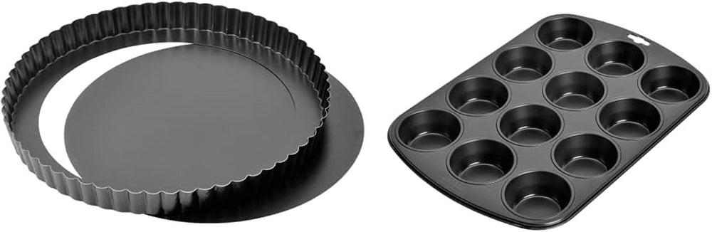 Kaiser Classic Tarteform Mit Hebeboden 28 Cm, Quicheform Antihaftbeschichte & Inspiration Muffinform Blech Für 12 Muffins, Muffin Backblech 38 X 27 Cm, Beschichtet, Standardgröße Formy a pečící plechy Naty Shop