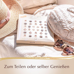 Čokoláda - Mini bílé pralinky | 90 g | Krabička s 18 pralinkami v 6 lahodných sortimentech | Čokoládový dárek | Čokoládový dárek (balení 3 ks)