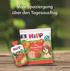HiPP Bio Quetschie Kiwi in Birne-Banane - Charlie Zebra (8 x 100g), ab 1 Jahr, 100% Fruchtpüree, ohne Zuckerzusatz, vegan, in bester Bio-Qualität (Packung mit 2)
