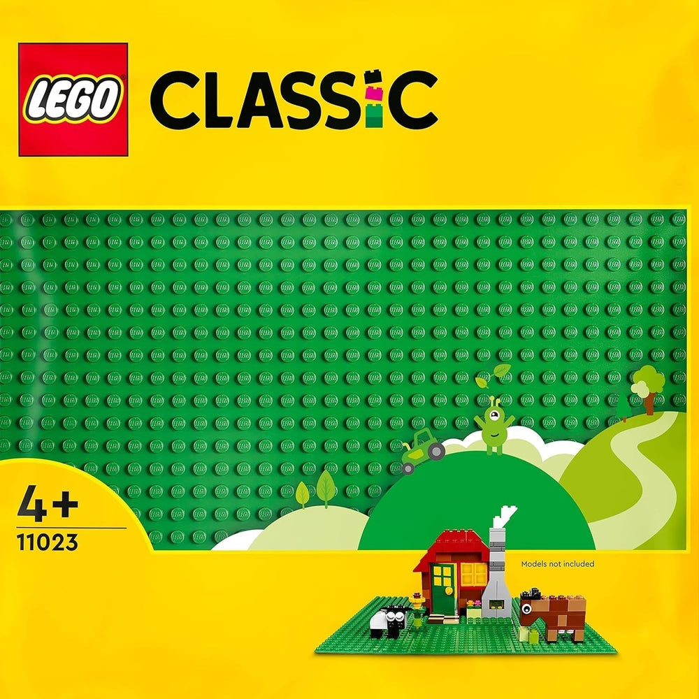 LEGO 11023 Zelená klasická stavební deska, čtvercová základní deska s prohlubněmi 32x32 jako základna pro stavění a další sady LEGO Stavebnice Besuche den LEGO-Store Single