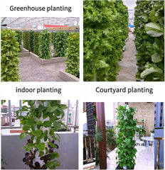 Hydroponická věž, 15vrstvý 45jamkový voskový akvaponický systém, bezdrátová zahradní aeroponická sada pro pěstování bylinek, ovoce a zeleniny s hydratační pumpou, adaptéry, síťované květináče
