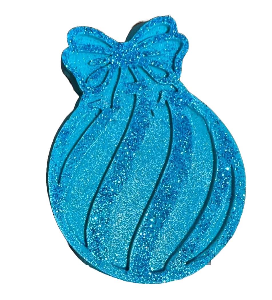 Jedlá cukrová dekorace, koule na vánoční stromeček, tyrkysová Dekorace z Sugar Paste Nati Shop