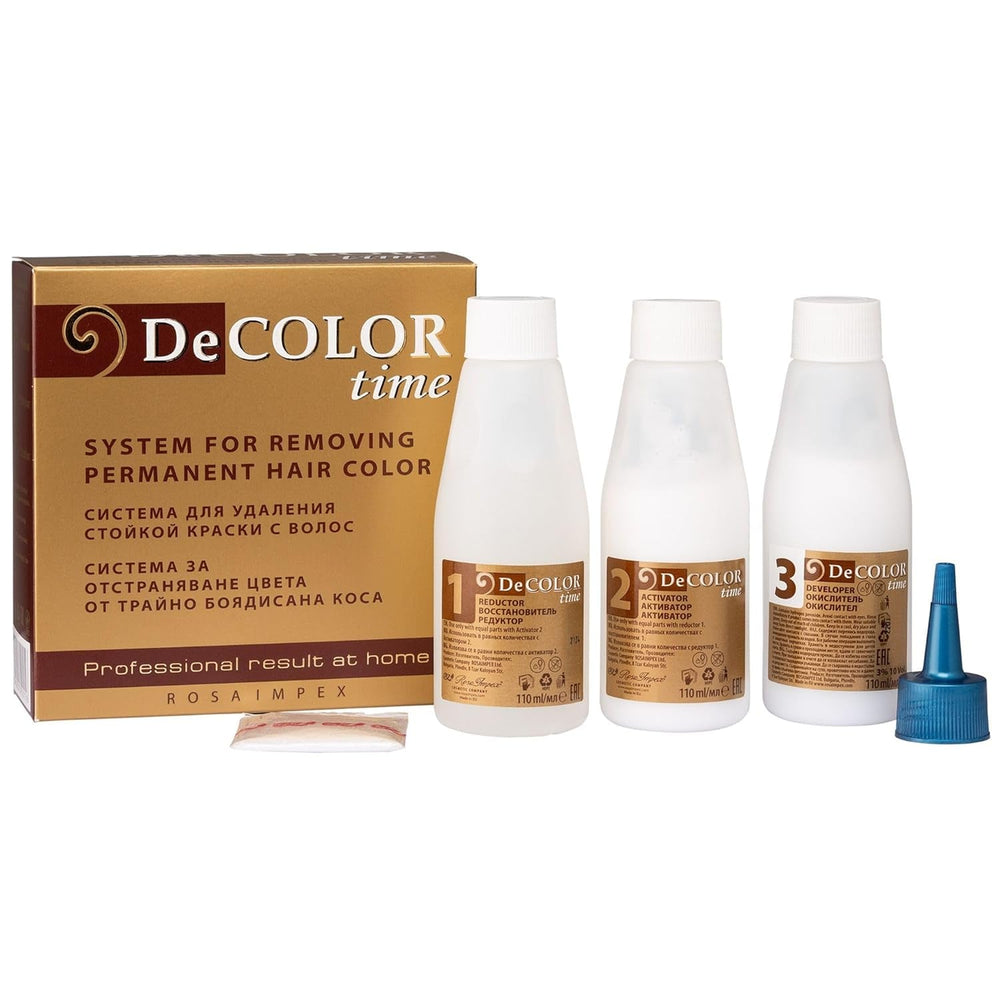 Sistemul de vopsire a părului DeColor Time | îndepărtarea vopselei de păr | aduceți înapoi culoarea naturală a părului | îndepărtarea culorii vopsite | 330 ml Vopsea pentru par Naty Shop Titlu implicit
