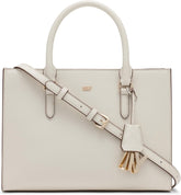 DKNY Femeii Perri Satchel cu Logo Charm, o mărime Genti Femei Naty Shop Pebble (Pebble)