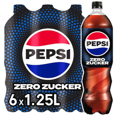 Pepsi Zero Sugar, Nealkoholický nápoj bez cukru, cola s kofeinem, sada 6 x 1,25 litrů Nealkoholické nápoje Naty Shop Nová verze