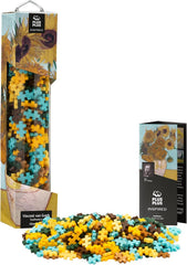 Plus-Plus 5163 Geniales Konstruktionsspielzeug, Sonnenblumen von Vincent Van Gogh, Inspired-Edition, Kreativ-Bausteine Tube, 350 Teile, Slunečnice