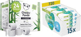 Nakupujte Bulk Cheeky Panda Bamboo Toilet Rolls and Pampers Krabička na vlhčené ubrousky Harmony Aqua Baby, 720 ubrousků (15 x 48), Jemná ochrana pokožky s 99 % vody