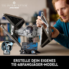 LEGO Star Wars TIE-Abfangjäger, kreativní Bauset aus der Ultimate Collector Series für Erwachsene, Modell eines Sternjägers Steinen, Geschenk für Fans, Sammlerstück, UCS-Set 75382