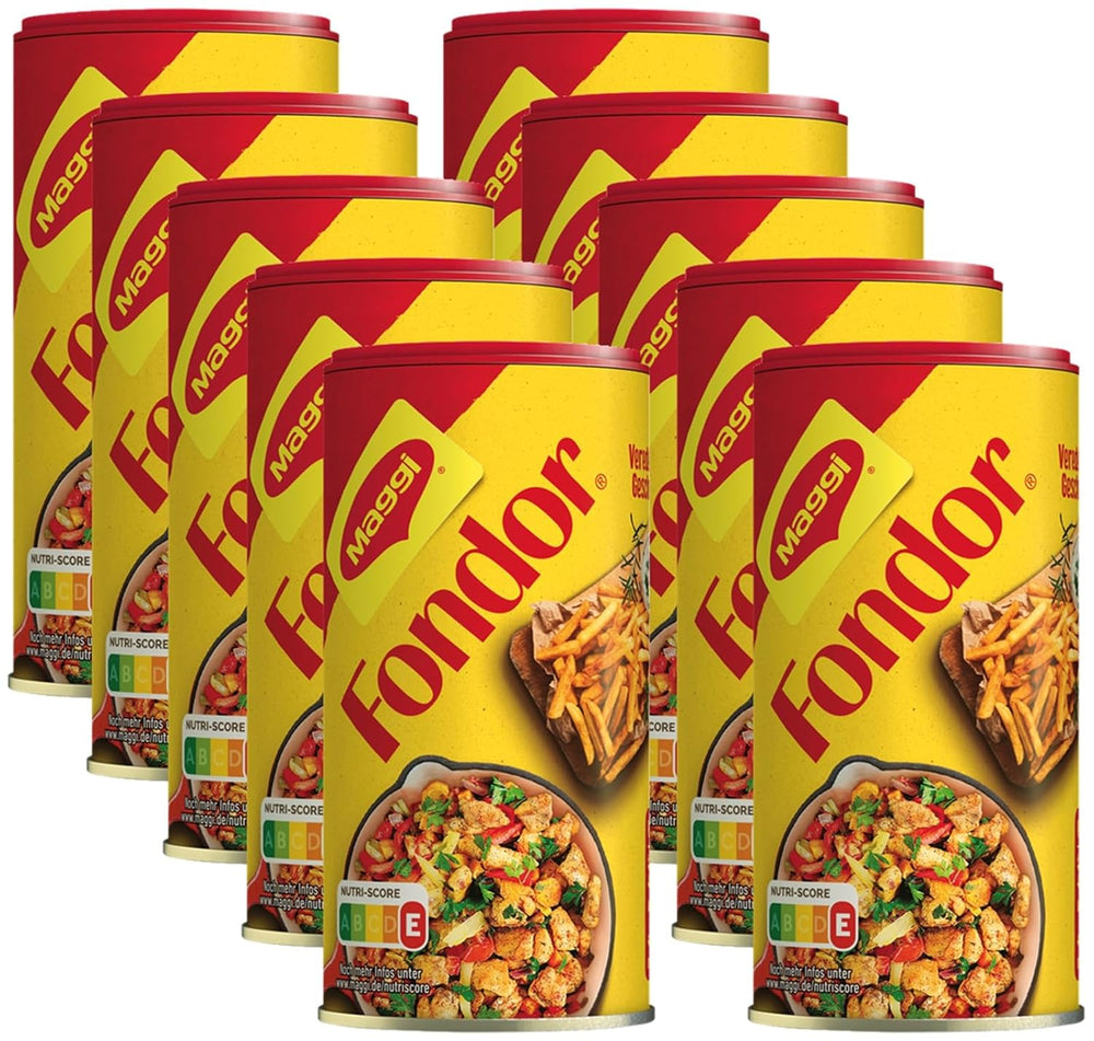 MAGGI Fondor koření na zeleninu, maso nebo ryby, koření na polévky nebo saláty, balení 10 ks (10 x 200 g)