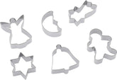Set de forme pentru biscuiți Westmark, modele asortate, oțel inoxidabil, Crăciun, 6 piese, argintii, 31912260