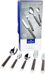 Příbor Villeroy And Boch Play Chocolate Brown, až pro 6 osob, 30 kusů, nerezová ocel, hnědá plastová rukojeť Kitchen Naty Shop