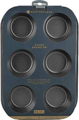 Masterclass 6-Loch-Muffinblech Mit PTFE-, PFOA- Und Bpa-Freiem Antihaftbeschichtung, Robustes 1Mm Dickes Karbonstahlblech, 27 X 18Cm Formy na košíčky a plechy na pečení Naty Shop